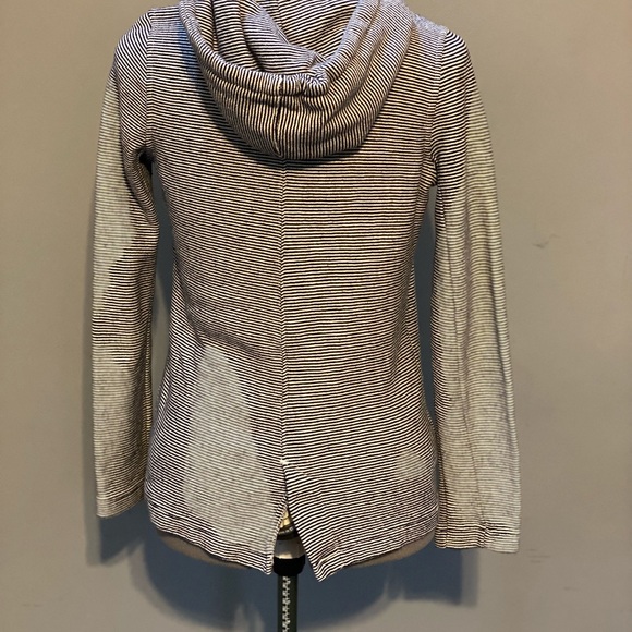 Roxy Striped Hooded Sweatshirt Jacket - Picture 3 of 4